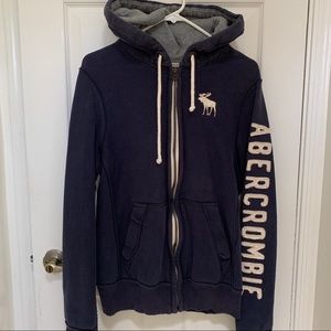 Abercrombie Original Throwback Navy ZIPUp Size S